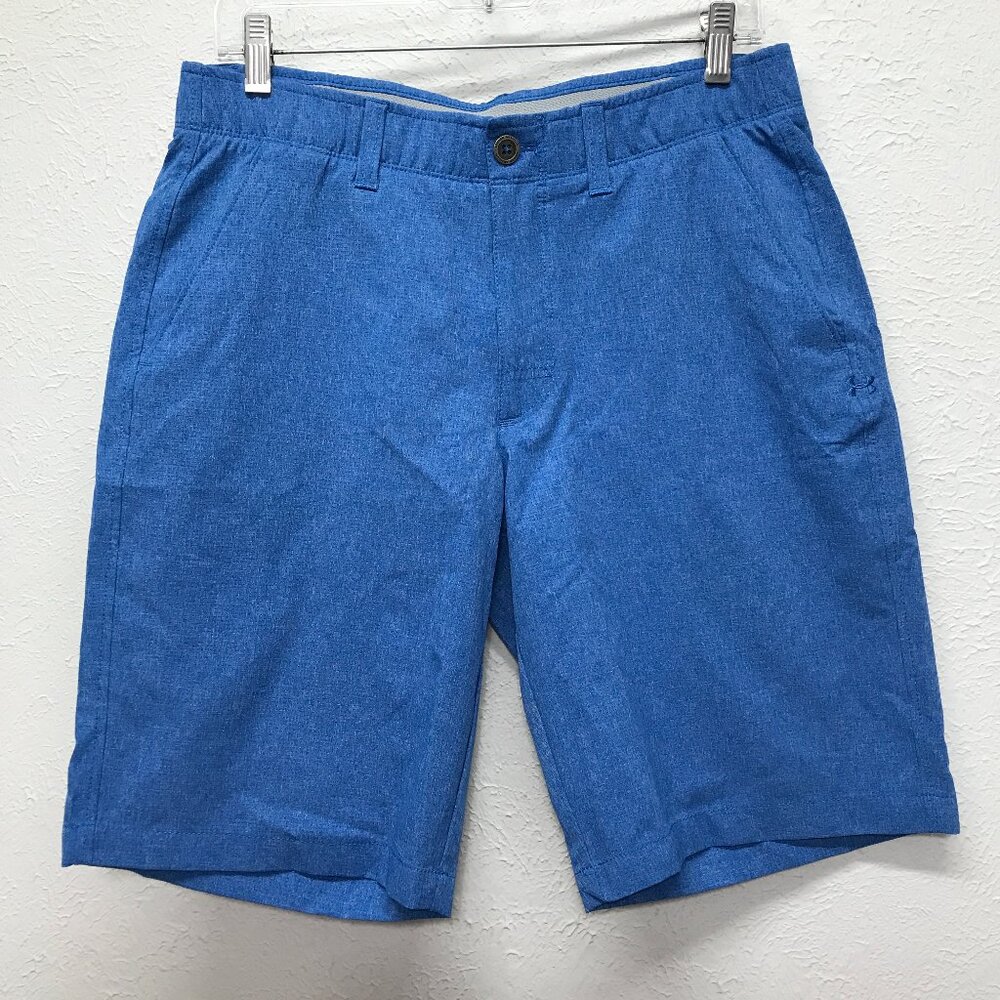 Under Armour Shorts Mens 32 Blue Match Play Golf Vented UA Loose HeatGear